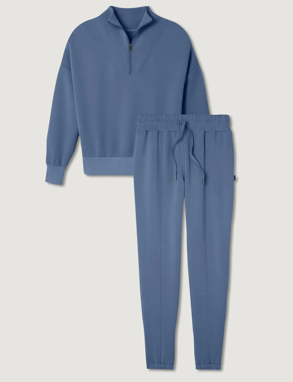 Women's Luxe Traveler Knit Quarter Zip & Jogger Set