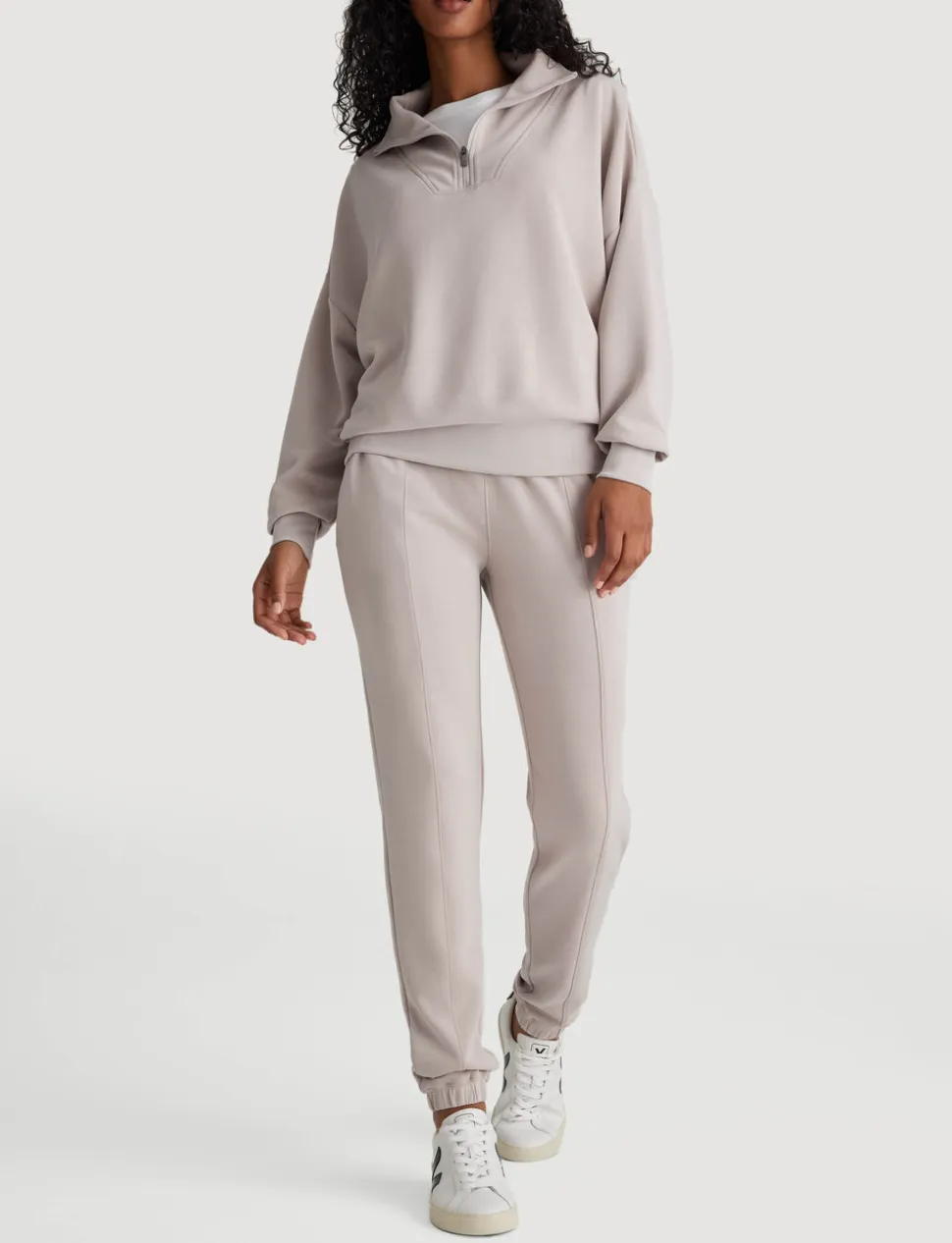 Women's Luxe Traveler Knit Quarter Zip & Jogger Set