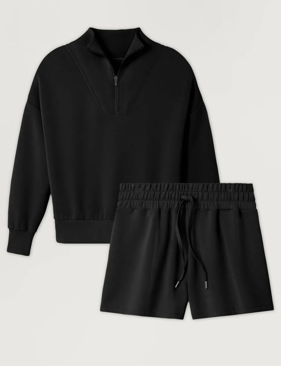 Women's Luxe Traveler Knit Quarter Zip & Short Set
