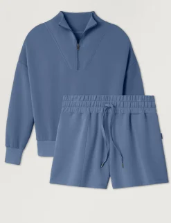 Women's Luxe Traveler Knit Quarter Zip & Short Set
