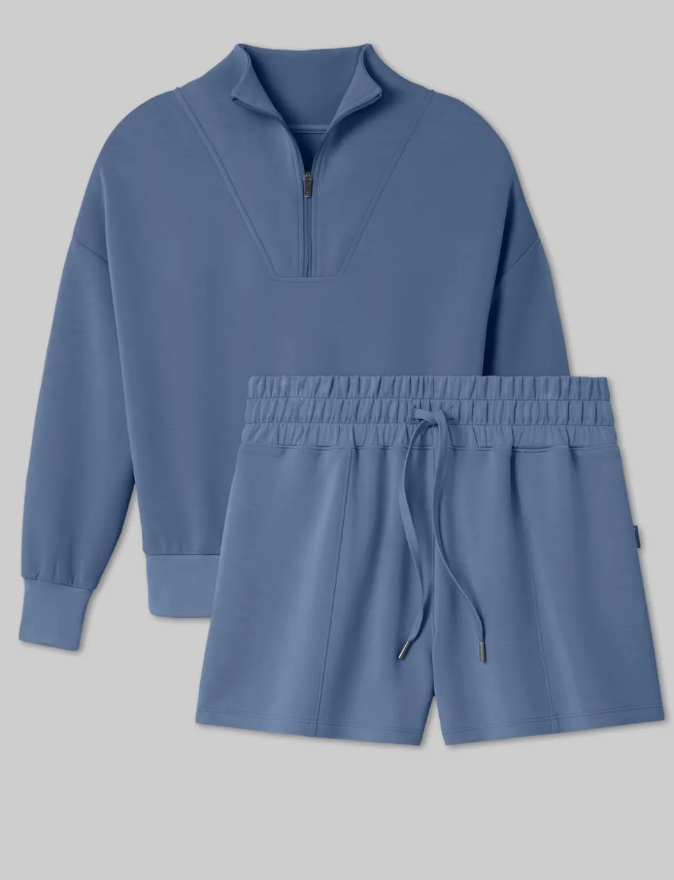 Women's Luxe Traveler Knit Quarter Zip & Short Set