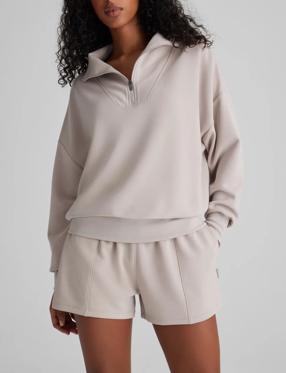 Women's Luxe Traveler Knit Quarter Zip & Short Set