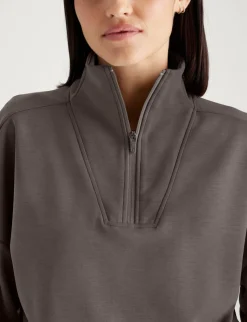 Women's Luxe Traveler Knit Quarter Zip & Short Set