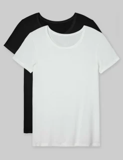 Women's Micro Rib Cap Sleeve Tee (2-Pack)