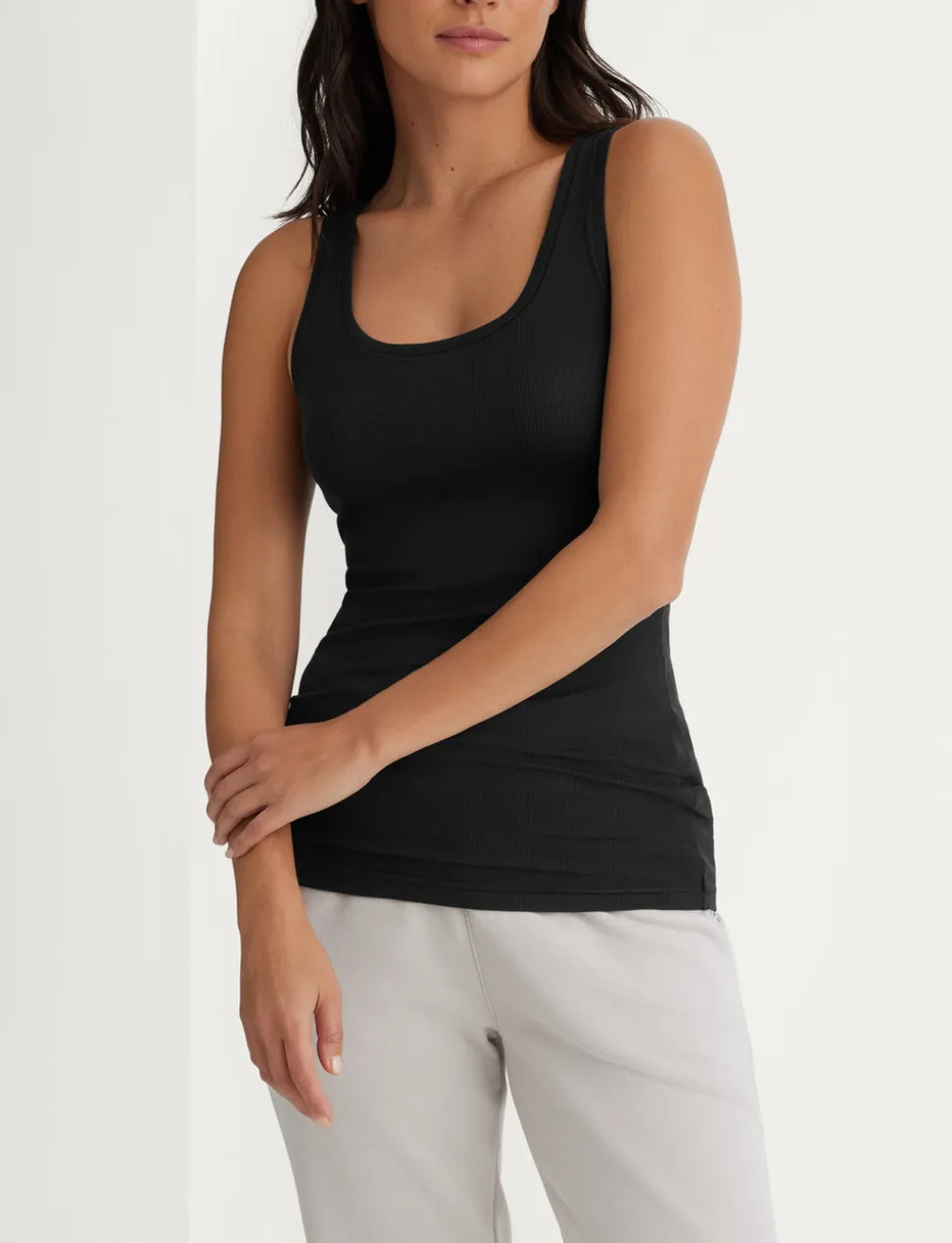Women's Micro Rib Fitted Tank (2-Pack)