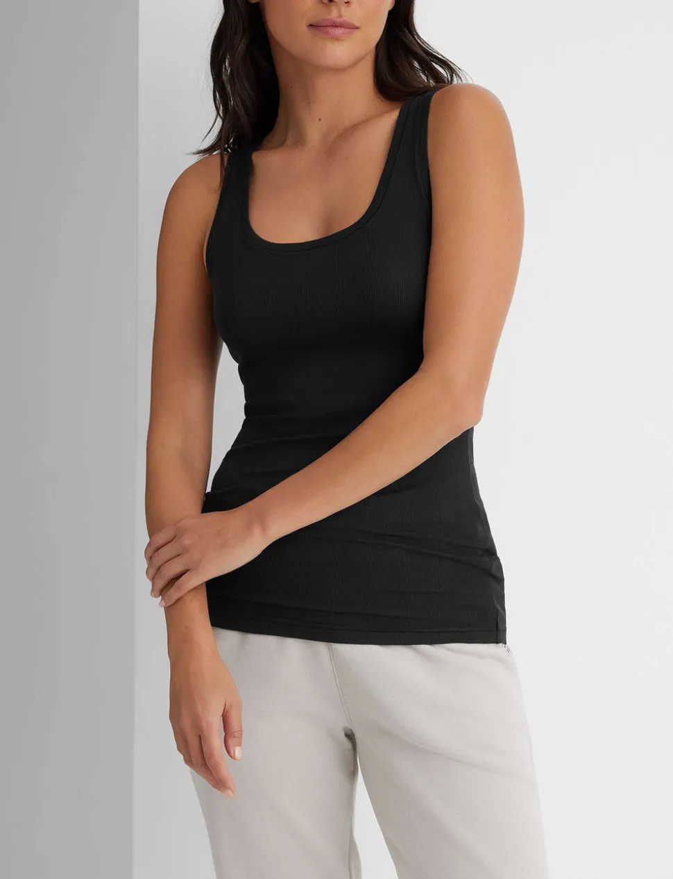 Women's Micro Rib Fitted Tank (2-Pack)