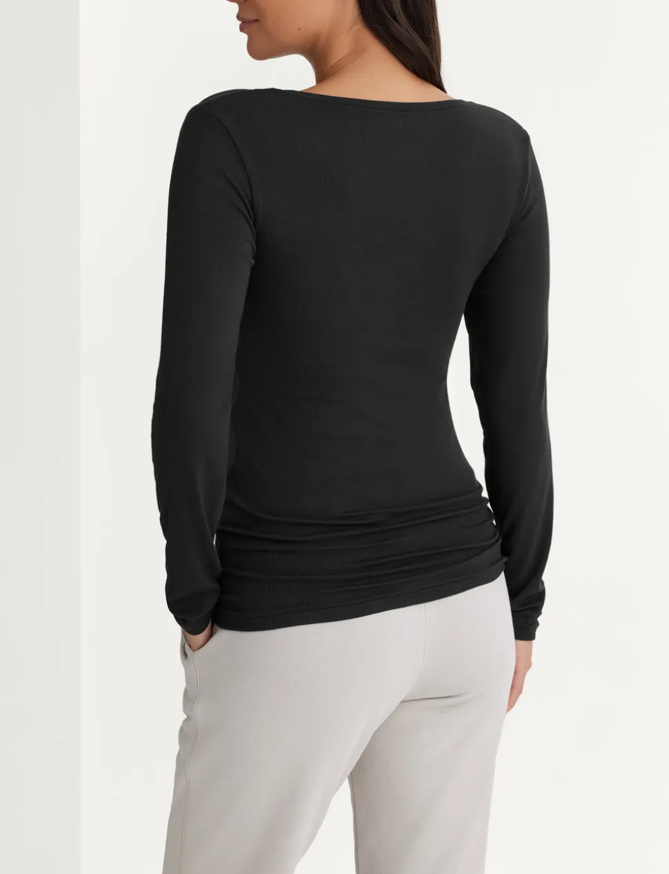 Women's Micro Rib Long Sleeve Tee & Pant Set