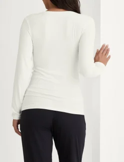 Women's Micro Rib Long Sleeve Tee & Pant Set