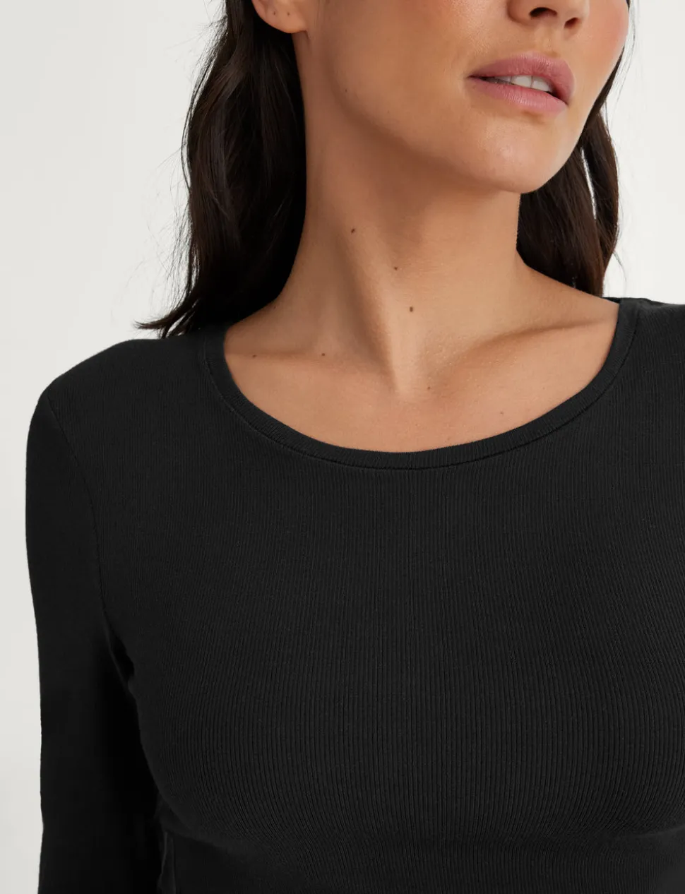 Women's Micro Rib Long Sleeve Tee & Pant Set