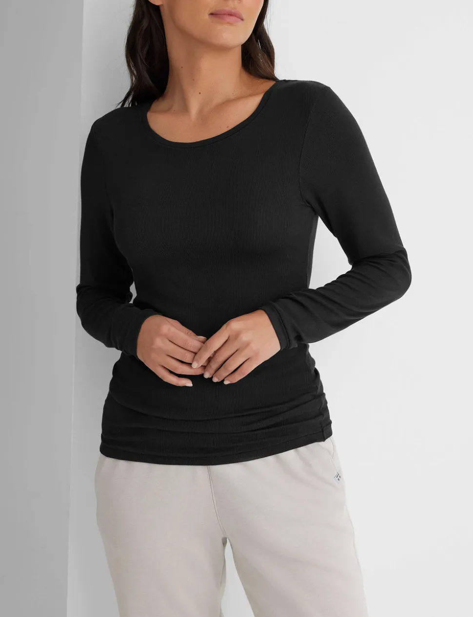 Women's Micro Rib Long Sleeve Tee (2-Pack)