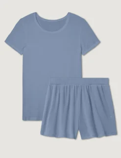 Women's Micro Rib Tee & Short Set
