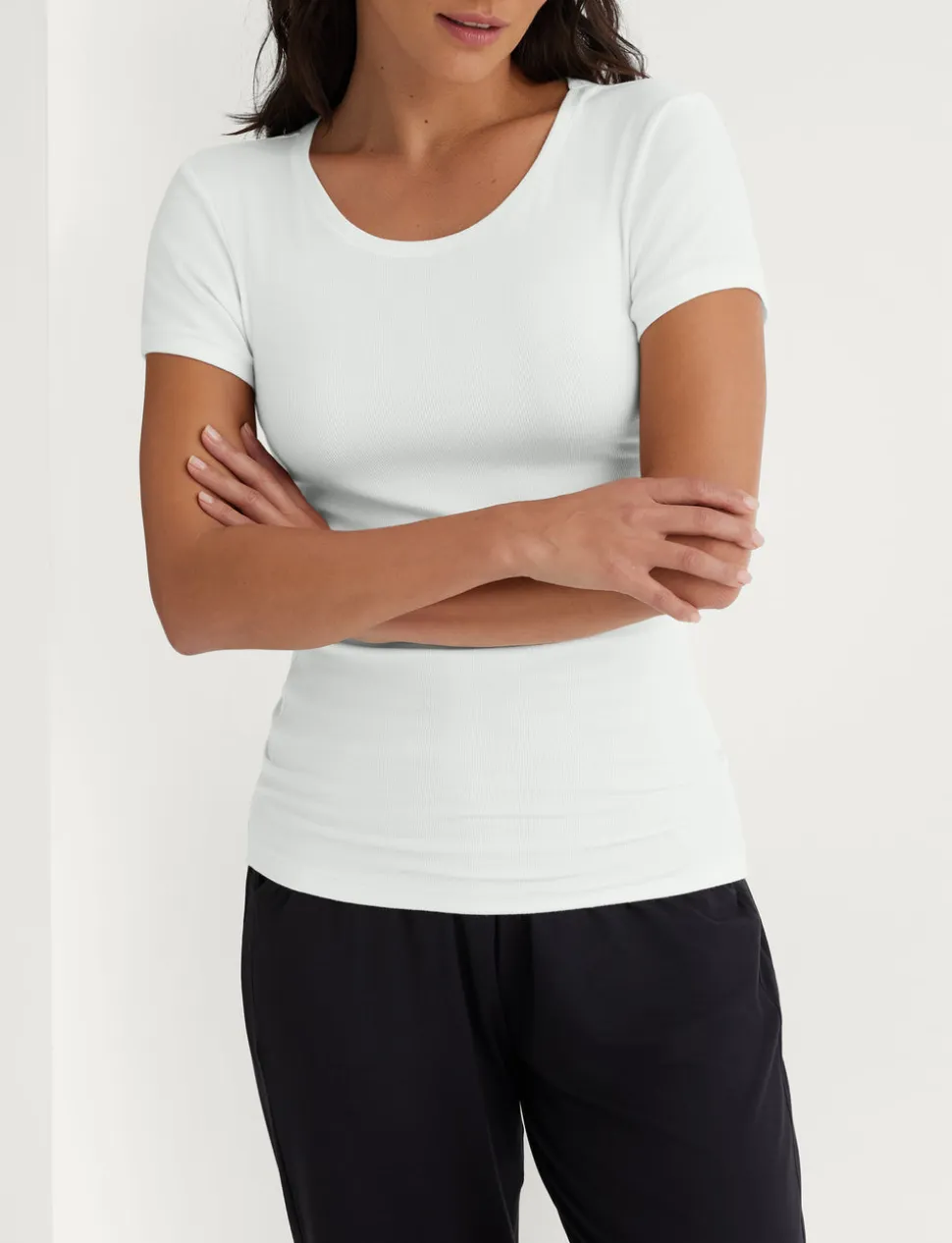 Women's Micro Rib Tee & Short Set