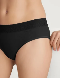 Women's Second Skin Brief, Lace Waist (5-Pack)