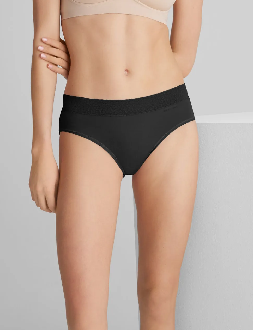 Women's Second Skin Brief, Lace Waist (5-Pack)