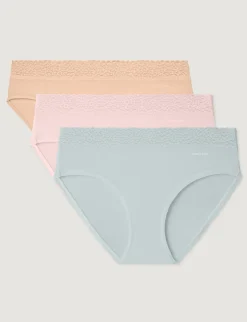 Women's Second Skin Brief, Lace Waist (5-Pack)
