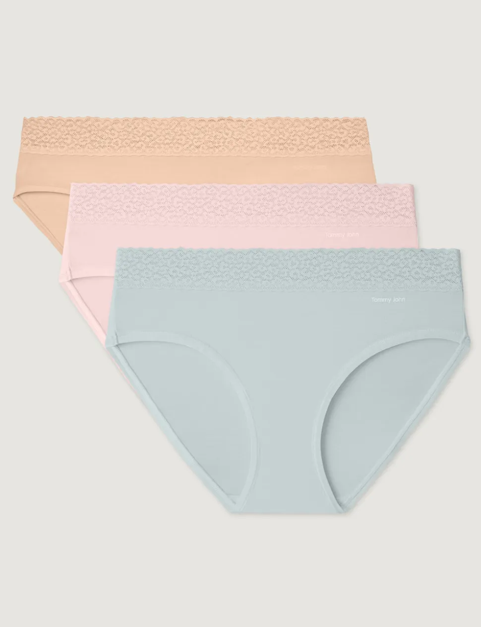 Women's Second Skin Brief, Lace Waist (3-Pack)