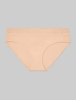 Women's Second Skin Brief, Lace Waist (3-Pack)