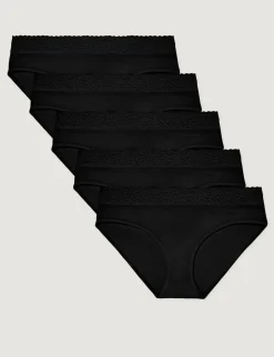 Women's Second Skin Brief, Lace Waist (3-Pack)