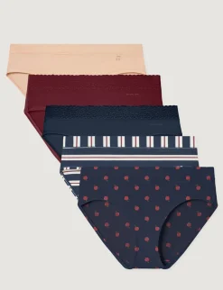 Women's Second Skin Brief, Lace Mix (5-Pack)