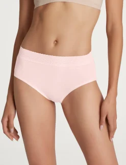 Women's Second Skin High-Rise Brief, Lace Waist (5-Pack)