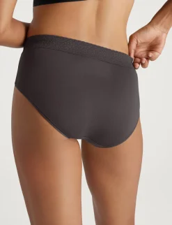 Women's Second Skin High Rise Brief, Lace Mix (3-Pack)