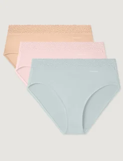 Women's Second Skin High Rise Brief, Lace Waist