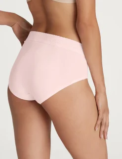 Women's Second Skin High-Rise Brief, Lace Waist (3-Pack)