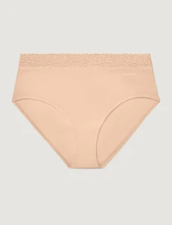 Women's Second Skin High-Rise Brief, Lace Waist (3-Pack)