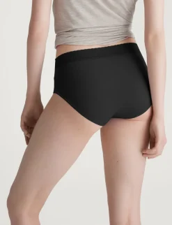Women's Second Skin High-Rise Brief, Lace Waist (3-Pack)