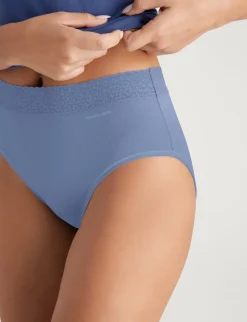 Women's Second Skin High Rise Brief, Lace Mix (5-Pack)
