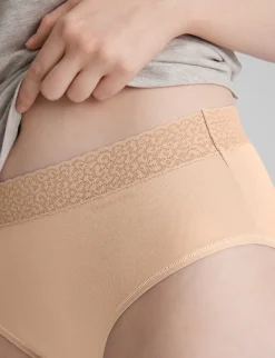 Women's Second Skin High Rise Brief, Lace Mix (5-Pack)