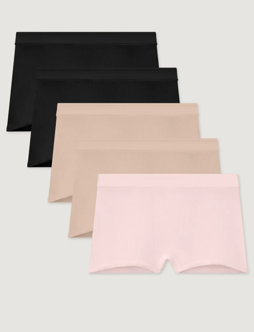 Women's Second Skin Luxe Rib Boyshort (5-Pack)