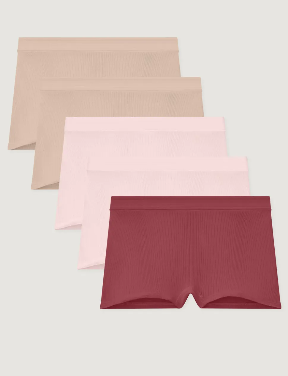 Women's Second Skin Luxe Rib Boyshort (5-Pack)