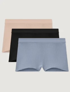 Women's Second Skin Luxe Rib Boyshort (3-Pack)