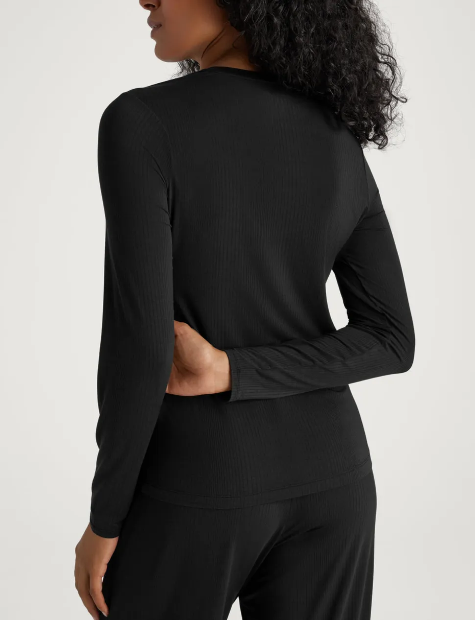 Women's Second Skin Luxe Rib Long Sleeve Crew Neck & Short Set
