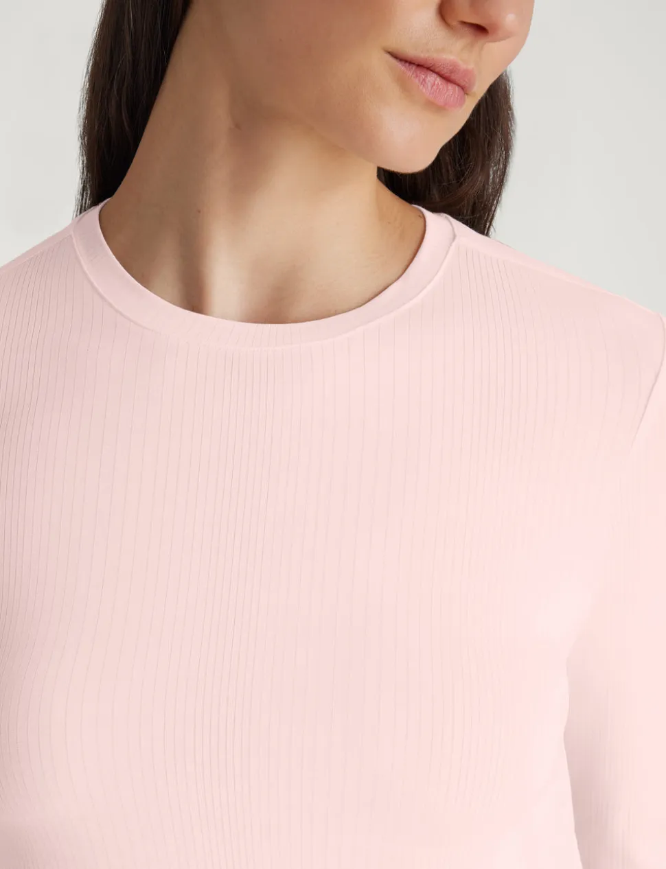 Women's Second Skin Luxe Rib Long Sleeve Crew Neck & Pant Set