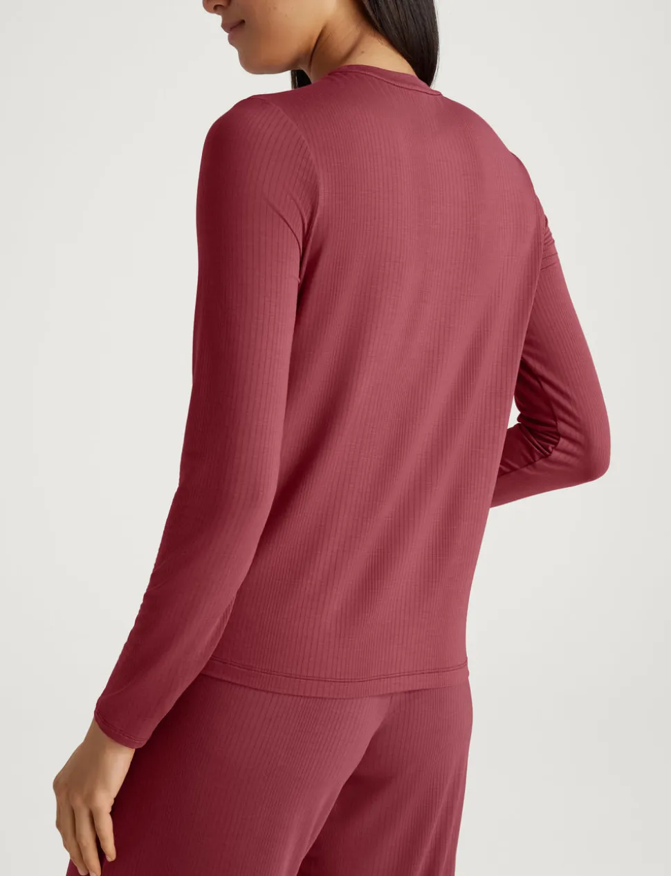 Women's Second Skin Luxe Rib Long Sleeve Crew Neck & Pant Set