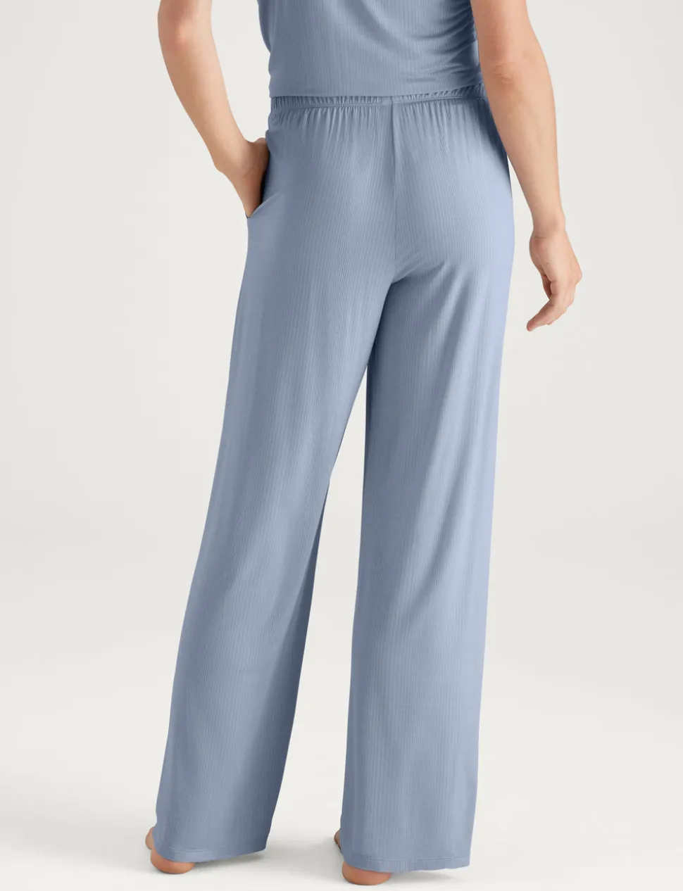 Women's Second Skin Luxe Rib Long Sleeve Crew Neck & Pant Set