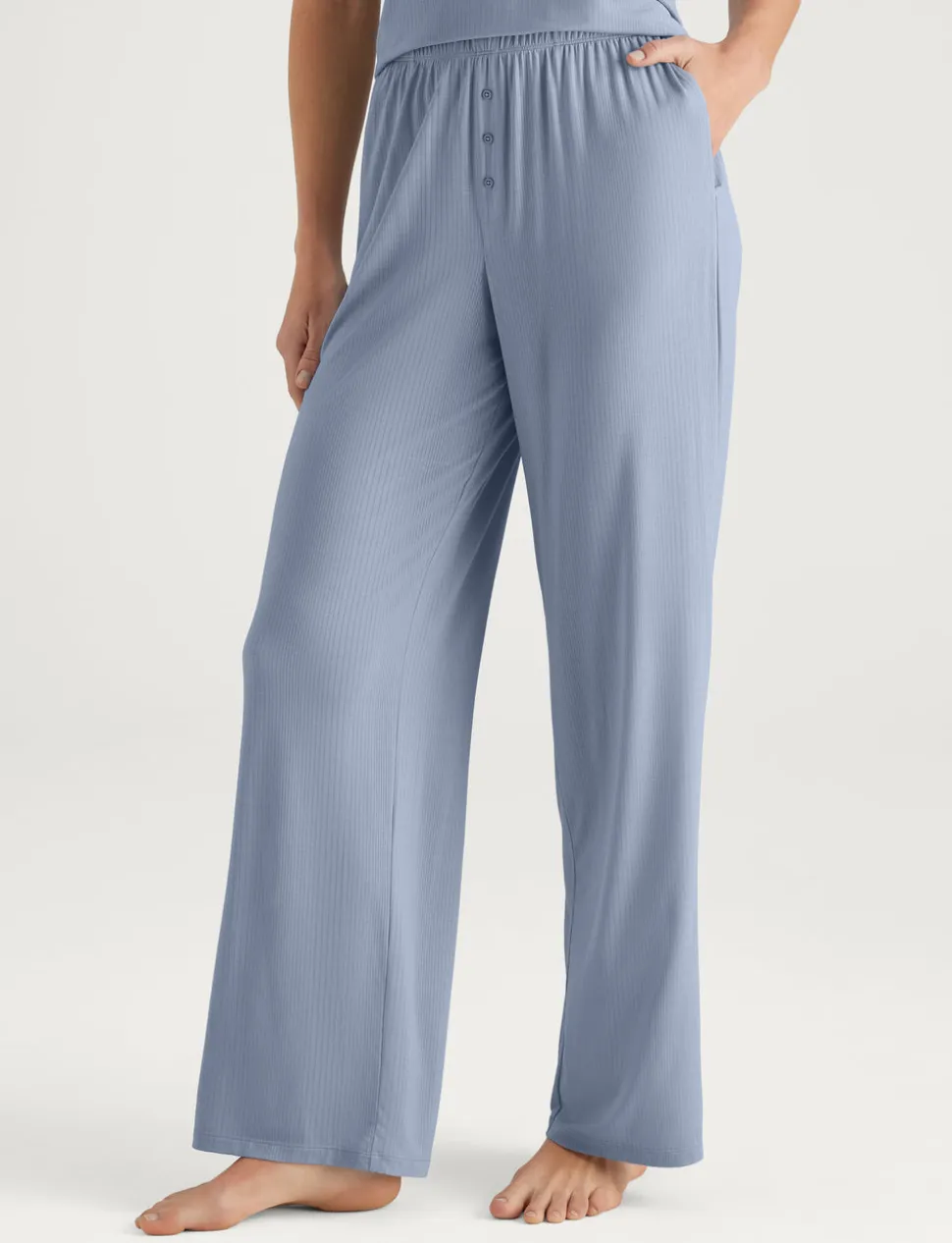 Women's Second Skin Luxe Rib Long Sleeve Crew Neck & Pant Set