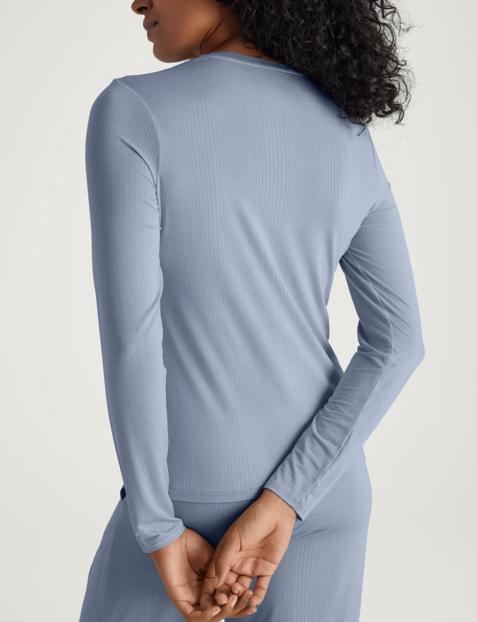 Women's Second Skin Luxe Rib Long Sleeve Crew Neck & Pant Set