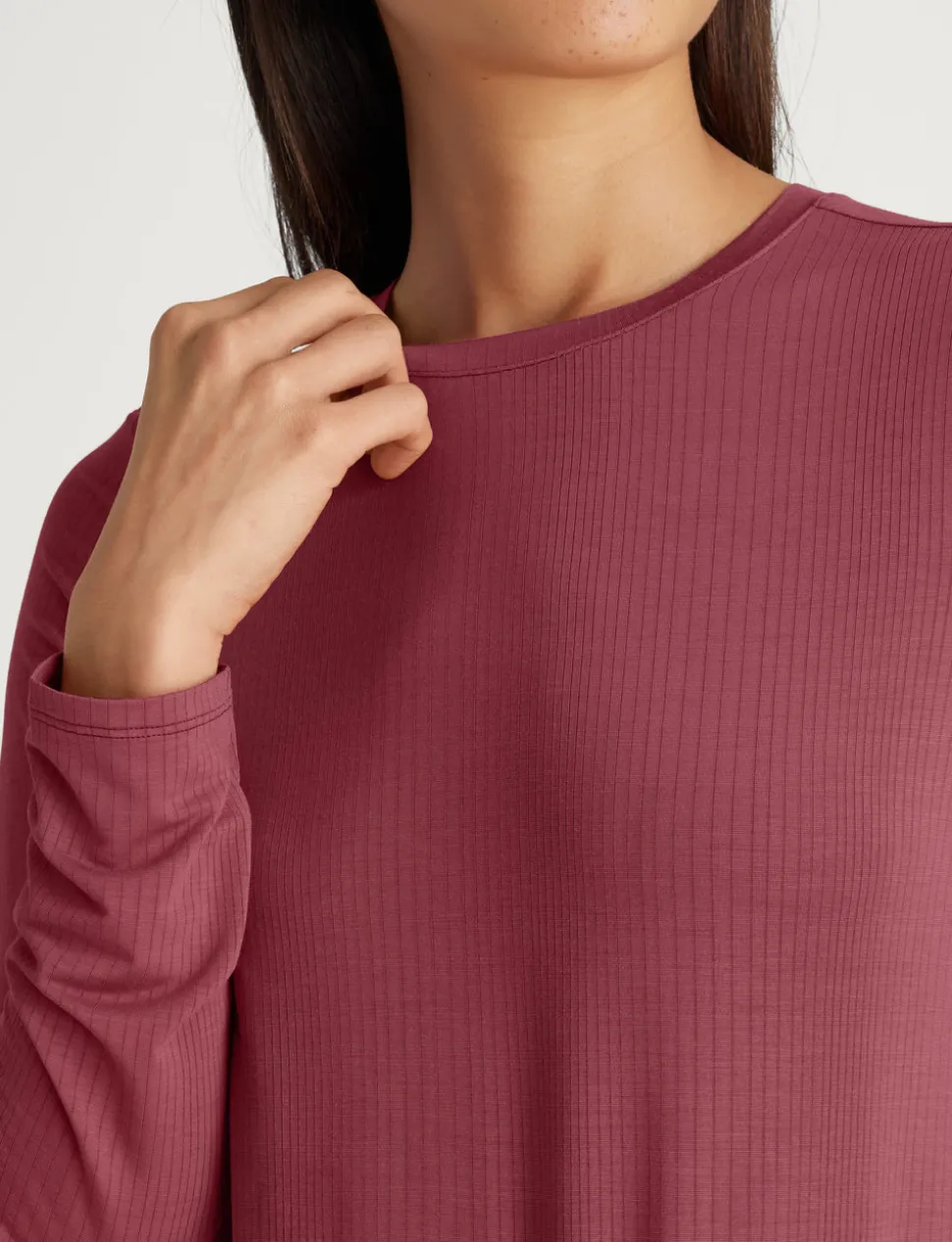 Women's Second Skin Luxe Rib Long Sleeve Crew Neck