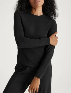 Women's Second Skin Luxe Rib Long Sleeve Crew Neck