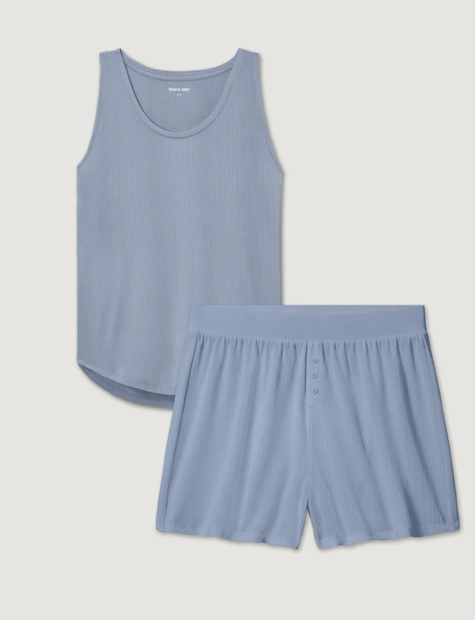 Women's Second Skin Luxe Rib Sleep Tank & Short Set