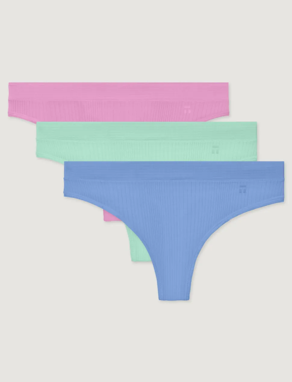 Women's Second Skin Luxe Rib Thong (3-Pack)