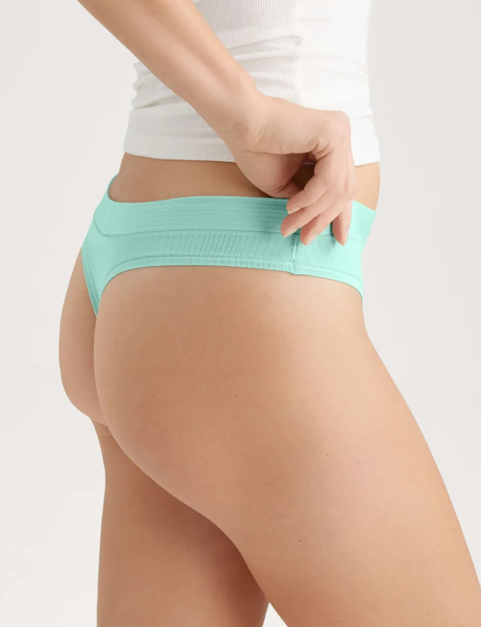 Women's Second Skin Luxe Rib Thong