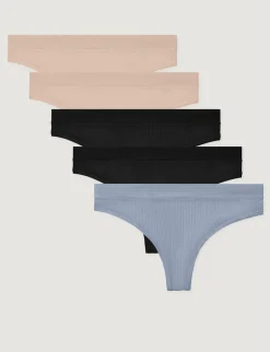 Women's Second Skin Luxe Rib Thong