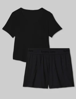 Women's Second Skin Sleep Pocket Tee & Short Set