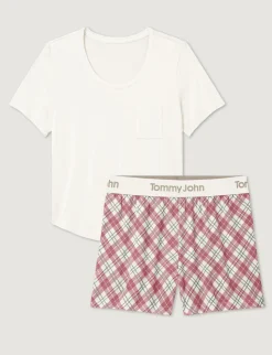 Women's Second Skin Sleep Pocket Tee & Short Set