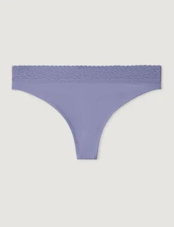 Women's Second Skin Thong, Lace Waist (5-Pack)