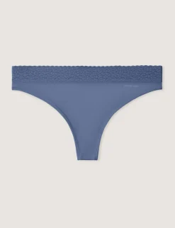 Women's Second Skin Thong, Lace Waist (5-Pack)